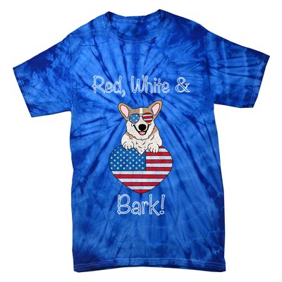 Red White And Bark Pembroke Welsh Corgi Indian Creek Corgi Gift Tie-Dye T-Shirt