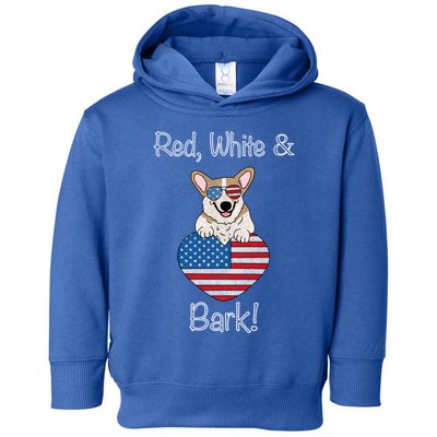 Red White And Bark Pembroke Welsh Corgi Indian Creek Corgi Gift Toddler Hoodie