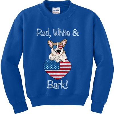 Red White And Bark Pembroke Welsh Corgi Indian Creek Corgi Gift Kids Sweatshirt