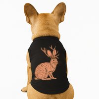Retro Wild Animal Jackrabbit With Antelope Horns Jackalope Doggie Tank