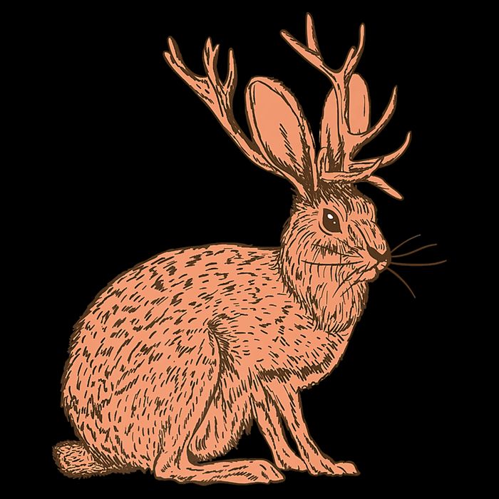 Retro Wild Animal Jackrabbit With Antelope Horns Jackalope Impact Tech Backpack