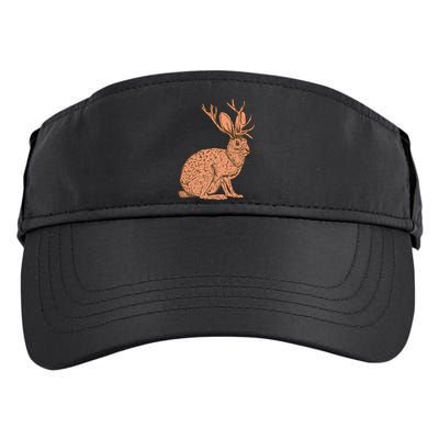 Retro Wild Animal Jackrabbit With Antelope Horns Jackalope Adult Drive Performance Visor