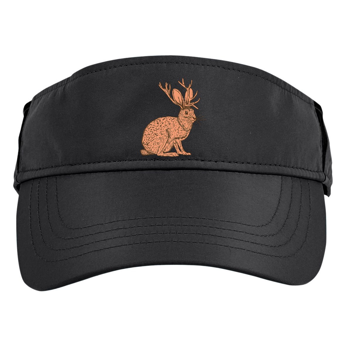 Retro Wild Animal Jackrabbit With Antelope Horns Jackalope Adult Drive Performance Visor