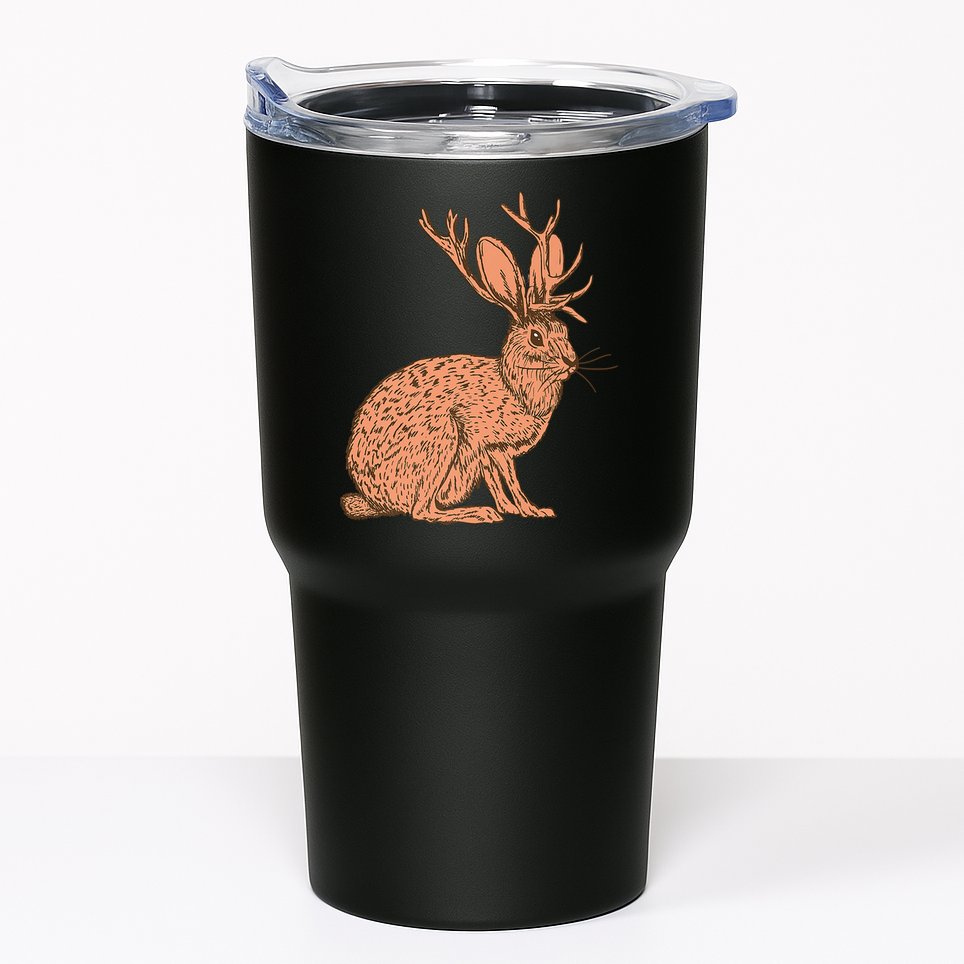 Retro Wild Animal Jackrabbit With Antelope Horns Jackalope Tumbler