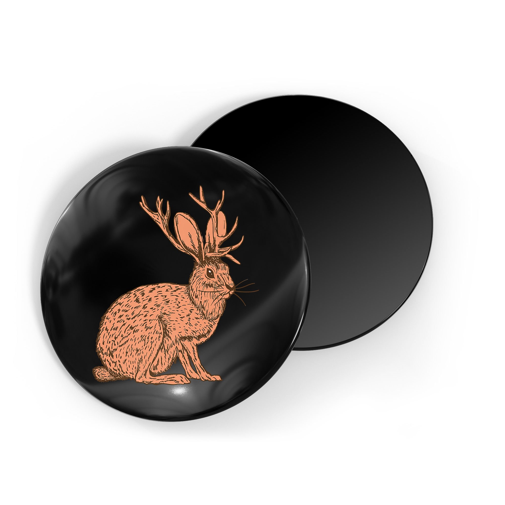 Retro Wild Animal Jackrabbit With Antelope Horns Jackalope Magnet