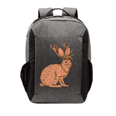 Retro Wild Animal Jackrabbit With Antelope Horns Jackalope Vector Backpack