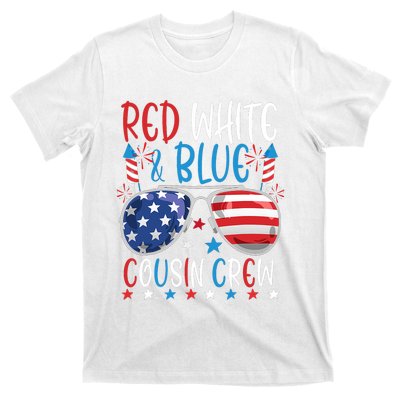 Red White And Blue Cousin Crew 4th Of July American Flag T-Shirt