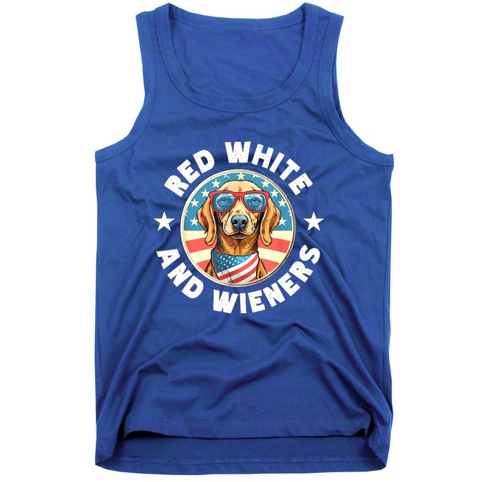 Red White And Wieners Weiner Dog Dachshund Lover Gift Tank Top