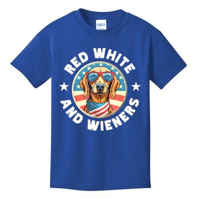 Red White And Wieners Weiner Dog Dachshund Lover Gift Kids T-Shirt