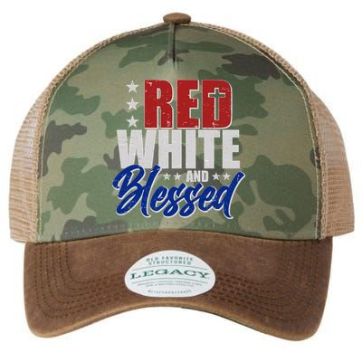 Red White And Blessed Legacy Tie Dye Trucker Hat