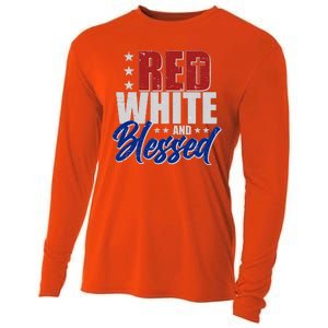 Red White And Blessed Cooling Performance Long Sleeve Crew