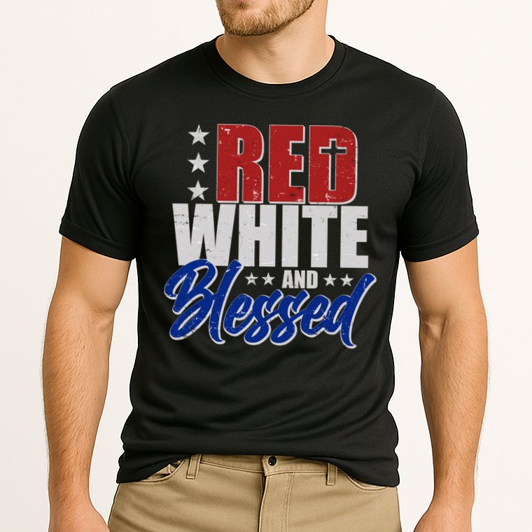 Red White And Blessed Performance Shirt