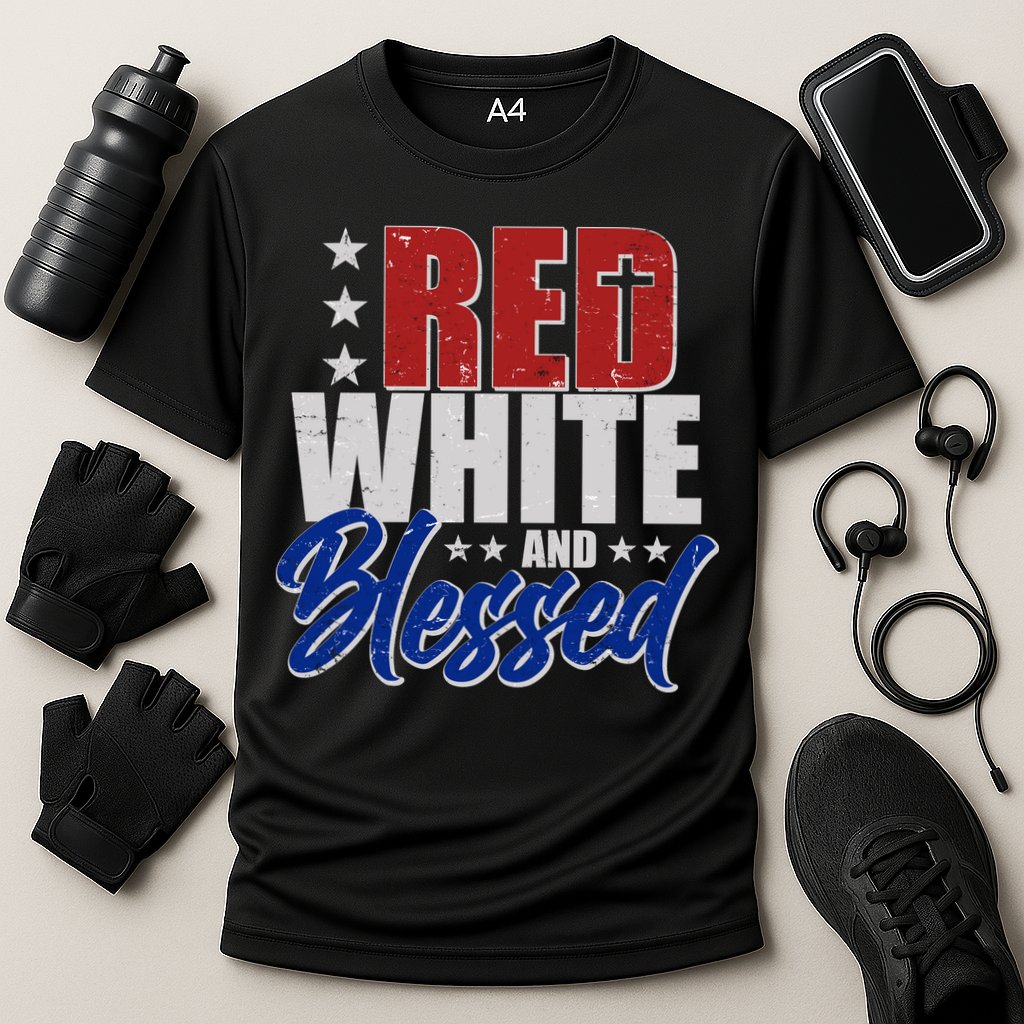 Red White And Blessed Performance Shirt