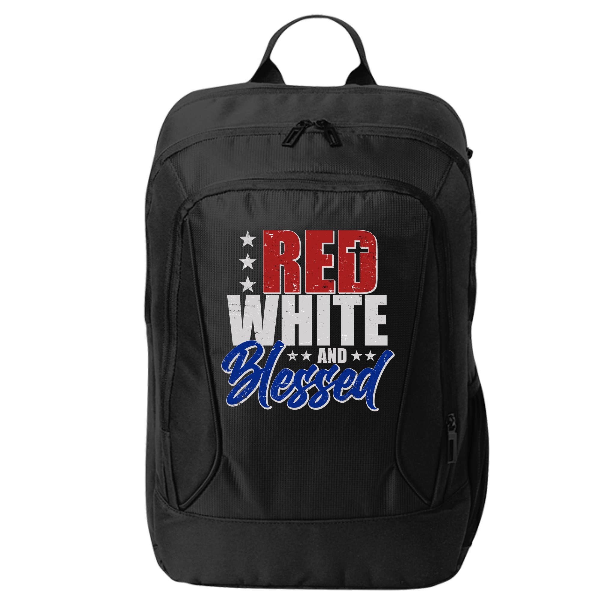 Red White And Blessed City Backpack
