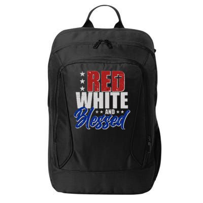 Red White And Blessed City Backpack