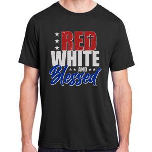 Red White And Blessed Adult ChromaSoft Performance T-Shirt