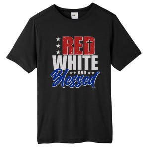 Red White And Blessed Tall Fusion ChromaSoft Performance T-Shirt