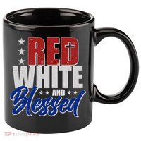 Red White And Blessed 11oz C Handle Ceramic Mug