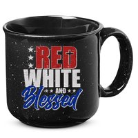 Red White And Blessed 15oz Campfire Ceramic Mug