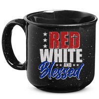 Red White And Blessed 15oz Campfire Ceramic Mug