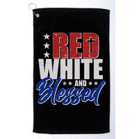 Red White And Blessed Golf Towel