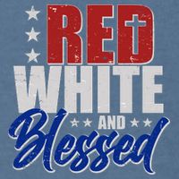 Red White And Blessed Garment-Dyed Sweatshirt