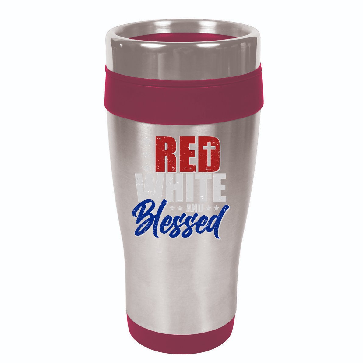 Red White And Blessed 16oz Travel Tumbler