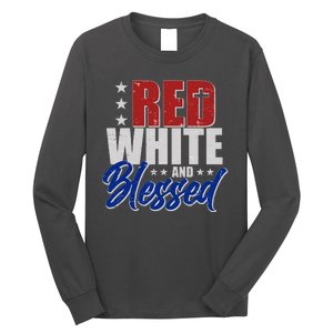 Red White And Blessed Long Sleeve Shirt