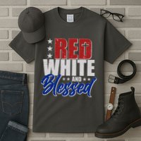 Red White And Blessed Tall T-Shirt