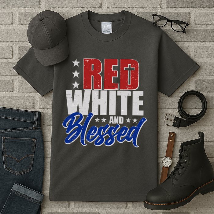 Red White And Blessed Tall T-Shirt