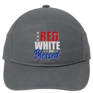 Red White And Blessed 7-Panel Snapback Hat