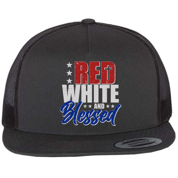 Red White And Blessed Flatbill Hat