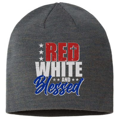 Red White And Blessed Sustainable Beanie