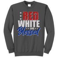 Red White And Blessed Tall Sweatshirt