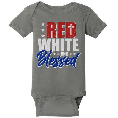 Red White And Blessed Baby Bodysuit