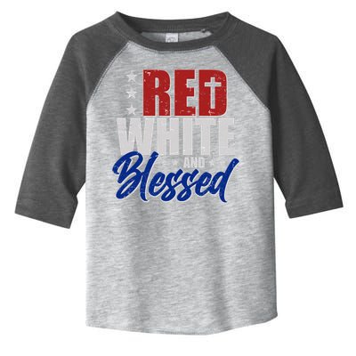 Red White And Blessed Toddler Fine Jersey T-Shirt