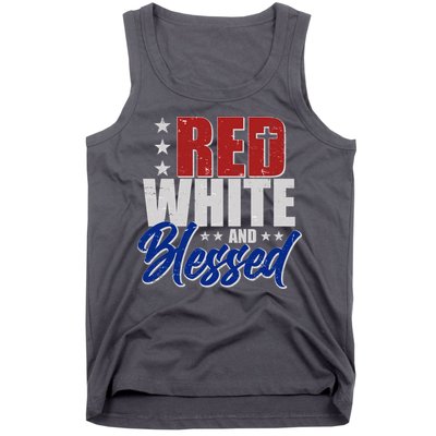 Red White And Blessed Tank Top