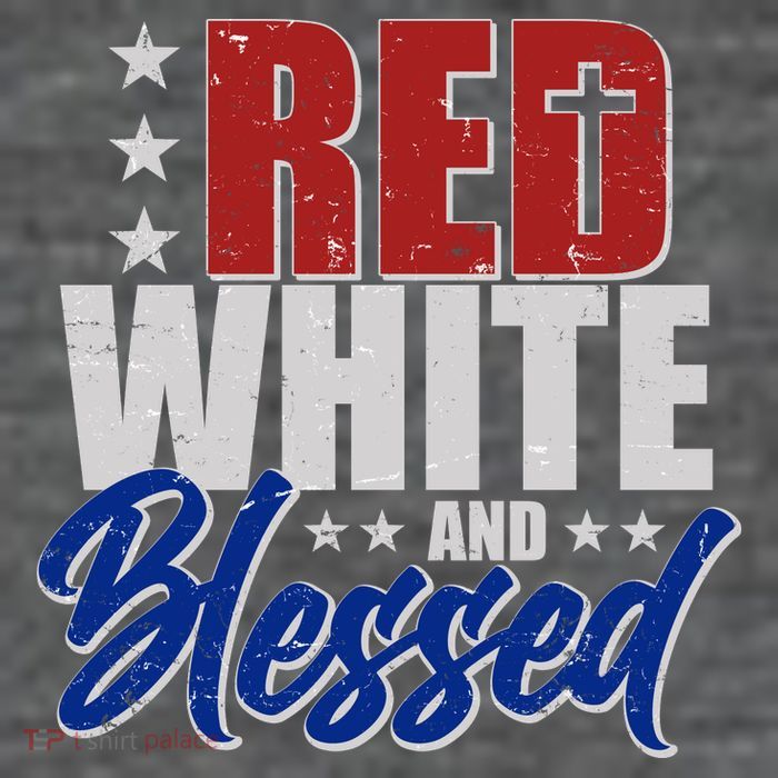 Red White And Blessed Tank Top