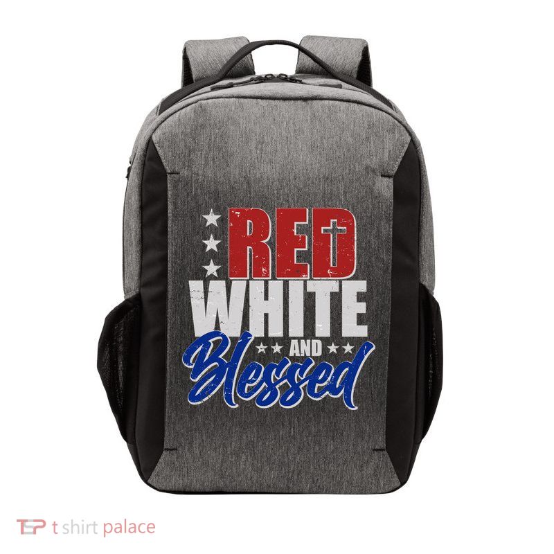 Red White And Blessed Vector Backpack