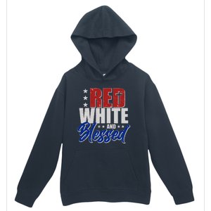 Red White And Blessed Urban Pullover Hoodie