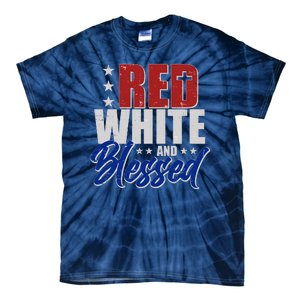 Red White And Blessed Tie-Dye T-Shirt