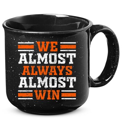 Retro We Almost Always Almost Win Funny Football Fans Lovers 15oz Campfire Ceramic Mug