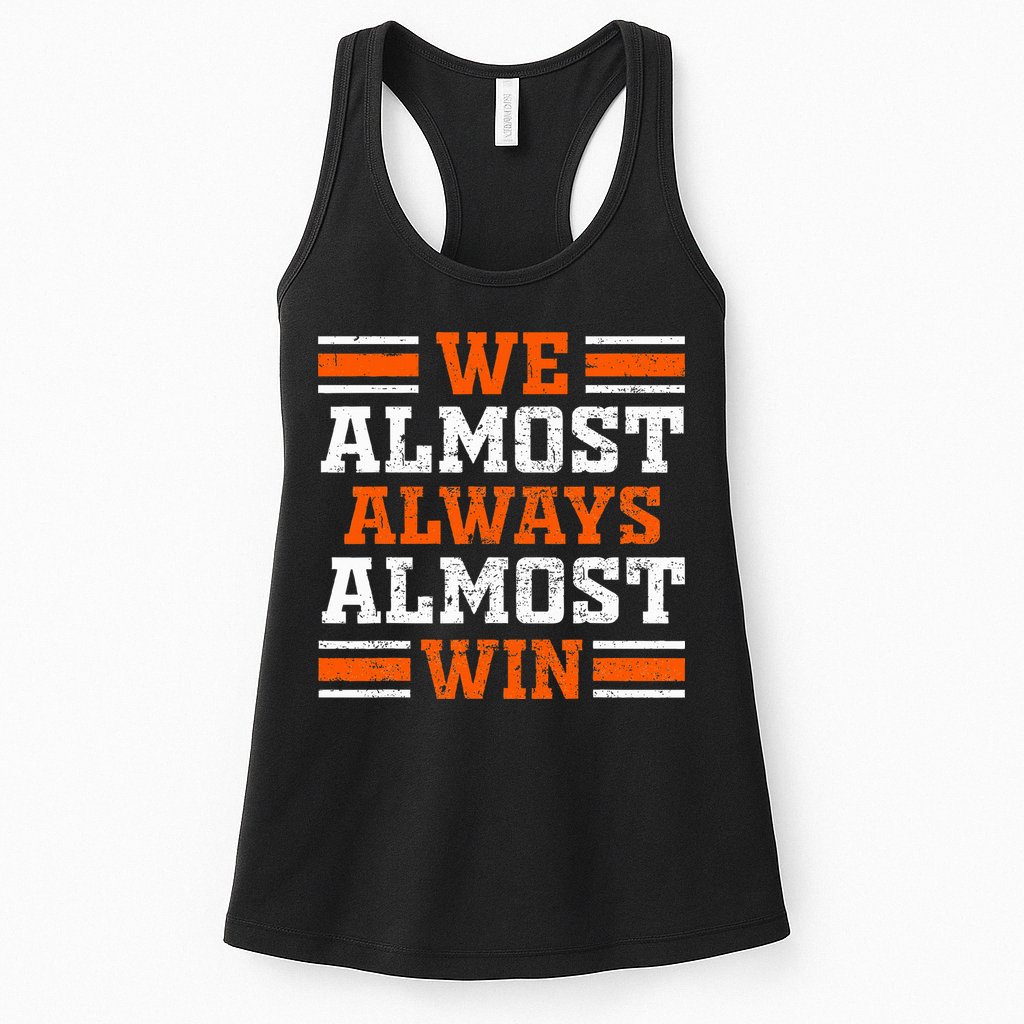 Retro We Almost Always Almost Win Funny Football Fans Lovers Womens Tank Top