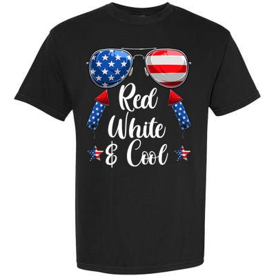 Red White And Blue American Flag Garment-Dyed Heavyweight T-Shirt