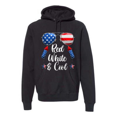 Red White And Blue American Flag Premium Hoodie