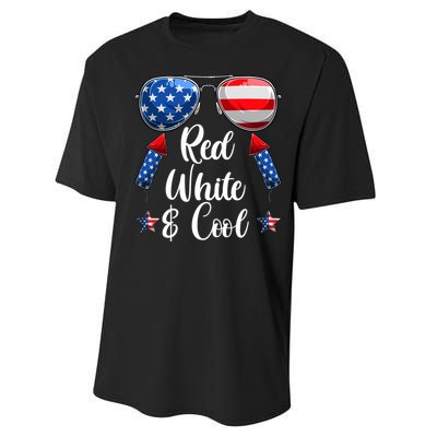 Red White And Blue American Flag Performance Sprint T-Shirt