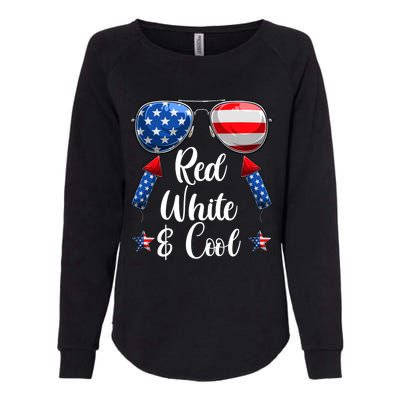 Red White And Blue American Flag Womens California Wash Sweatshirt