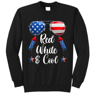 Red White And Blue American Flag Tall Sweatshirt