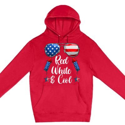 Red White And Blue American Flag Premium Pullover Hoodie