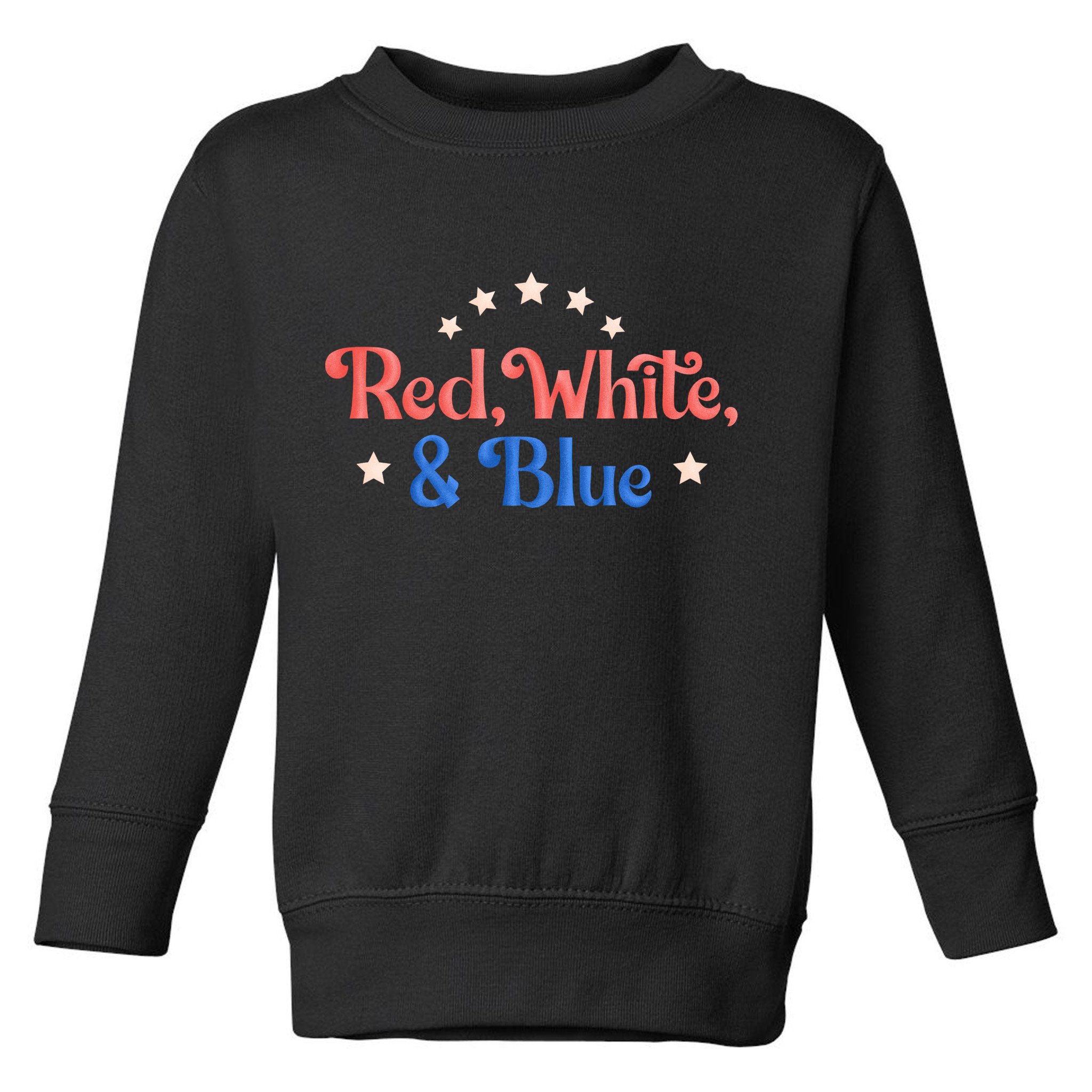 Red White And Blue 4th Of July Holiday Toddler Sweatshirt